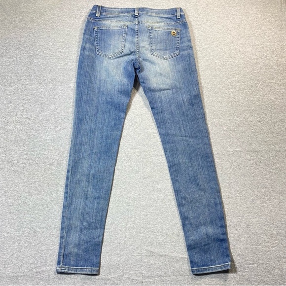 Michael Kors Jeans Womens 4 Blue Izzy Skinny Low Rise Zip Pocket Stretch Denim - Picture 5 of 16